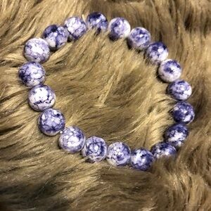 Elegant Blue Beaded Bracelet
